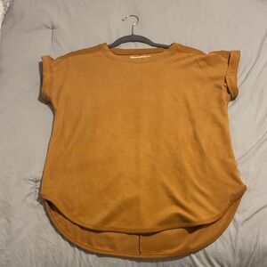 Casual Brown Suede Women's Top